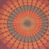 Přehoz přes postel, "Barmeri round", mandala, 202x230cm
