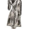 Narozeninový Buddha, pondělí,  pryskyřice, stříbrná patina, 30cm