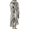 Narozeninový Buddha, pondělí,  pryskyřice, stříbrná patina, 30cm