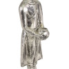 Narozeninový Buddha, středa, pryskyřice, stříbrná patina, 30cm