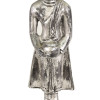 Narozeninový Buddha, středa, pryskyřice, stříbrná patina, 30cm