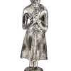 Narozeninový Buddha, pátek,  pryskyřice, stříbrná patina, 30cm