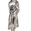 Narozeninový Buddha, pátek,  pryskyřice, stříbrná patina, 30cm