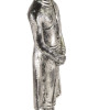 Narozeninový Buddha, neděle,  pryskyřice, stříbrná patina, 30cm