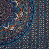 Přehoz na postel, květinová mandala, modro-zelený 130x210cm