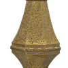 Kovová lampa v orientálním stylu, zlatá, 37x37x85cm