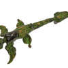 Dveřní madlo, anděl, zelená patina, mosaz, 33cm