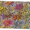 Šátek z bavlny, barevný s potiskem zajíců, 65x160cm