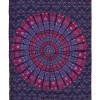 Přehoz na postel "Barmeri round" květiny, fialovo-růžový 130x210cm