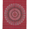 Přehoz na postel "Barmeri round" květiny, červeno-zelený 130x210cm