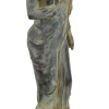 Buddha Maitreya, antik šedá patina, mosaz, 16x16x55cm