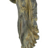 Buddha Maitreya, antik šedá patina, mosaz, 16x16x55cm