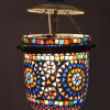 Lampa v orientálním stylu, skleněná mozaika, ruční práce, 18x18x25cm
