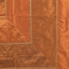 Přehoz na postel, hnědý s květy, brokátový, ruční práce, 262x216cm