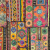 Unikátní tapiserie z Rajastanu, barevná, ruční vyšívání, 143x95cm