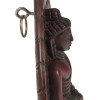 Meditující Buddha s listem stromu Bódhi, tmavě červený, 15cm
