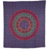 Přehoz na postel, Mandala, květiny, barevný 220x230cm