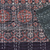Přehoz na postel hnědo-červený prošívaný blockprint, ruční práce, 260x220cm