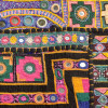 Unikátní tapiserie z Rajastanu, barevná, ruční vyšívání, 93x142cm