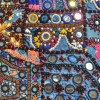 Unikátní tapiserie z Rajastanu, barevná, ruční vyšívání, 94x146cm