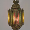 Orientální prosklená lampa, ruční práce, 25x25x50cm