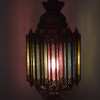 Orientální prosklená lampa, ruční práce, 25x25x50cm