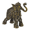 Socha slona "Tribal Art", mosaz, 29cm