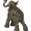 Socha slona "Tribal Art", mosaz, 29cm