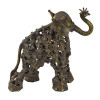 Socha slona "Tribal Art", mosaz, 29cm
