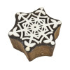 Vyřezávané razítko "Sněhová vločka", ruční práce, palisandr, 5x5cm
