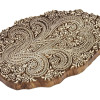 Vyřezávané razítko "Paisley", palisandr, 23x13cm