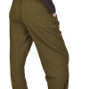 Unisex volné kalhoty bavlněné khaki zelené, kapsy, guma a šňůrka v pase