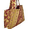 Elegantní plážová taška, červeno-béžová, rozměr 48x13x34 + 34cm ucha