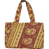 Elegantní plážová taška, červeno-béžová, rozměr 48x13x34 + 34cm ucha