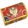 Dřevěná šperkovnice ručně malovaná, buddhistické motivy, 16x11x9cm