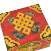 Dřevěná šperkovnice ručně malovaná, buddhistické motivy, 14x14x9cm