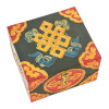 Dřevěná šperkovnice ručně malovaná, buddhistické motivy, 14x14x9cm