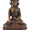 Buddha Šákjamuni s korunou, mosazná soška, 23cm
