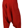 Turecké červené kalhoty, unisex, kapsy, šňůrka a guma v pase