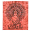 Přehoz s tiskem Buddha, černo-červený 200x230cm