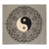 Přehoz s tiskem Jin-Jang Mandala, černo-bílý 200x230cm