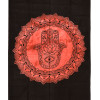 Přehoz s tiskem Mandaly a ruky Fatimy, černo-červený 130x210cm