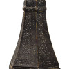 Kovová lampa v orientálním stylu, černá, uvnitř oranžová, 25x25x57cm