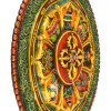 Astamangal mandala, ručně malovaná, pryskyřice, průměr 60cm
