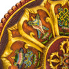 Astamangal mandala, ručně malovaná, pryskyřice, průměr 57cm