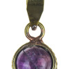Přívěsek s polodrahokamem, ametyst, 23x10mm