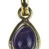 Přívěsek s polodrahokamem, ametyst, 23x10mm