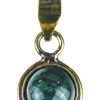 Přívěsek s polodrahokamem, malachit, 23x10mm
