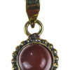 Přívěsek s polodrahokamem, červený onyx, 23x12mm