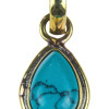 Přívěsek s polodrahokamem, tyrkenit, 23x10mm